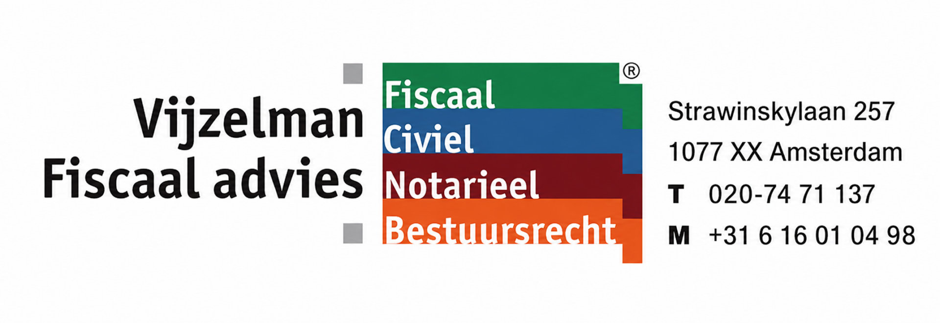 Logo Vijzelman Fiscaal het logo van vijzelman financieel en fiscaal advies